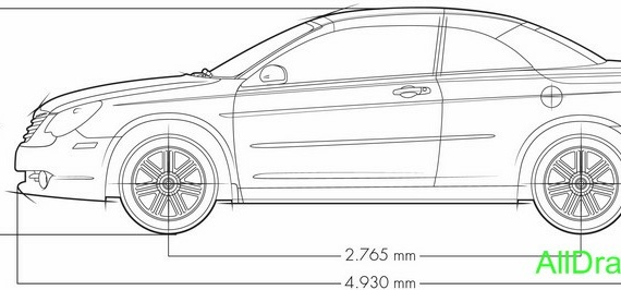 Chrysler Sebring Convertible (2007) - drawings (drawings) of the car